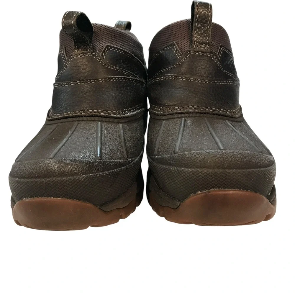 LL Bean Men Waterproof Low Ankle Boots Brown Pull On Outdoor‎ Size 7.5